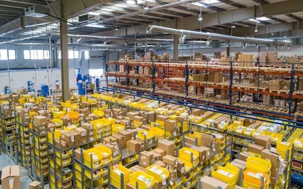 Distribution warehouse with pallet racks — wholesale FMCG on Azure by Novasoft